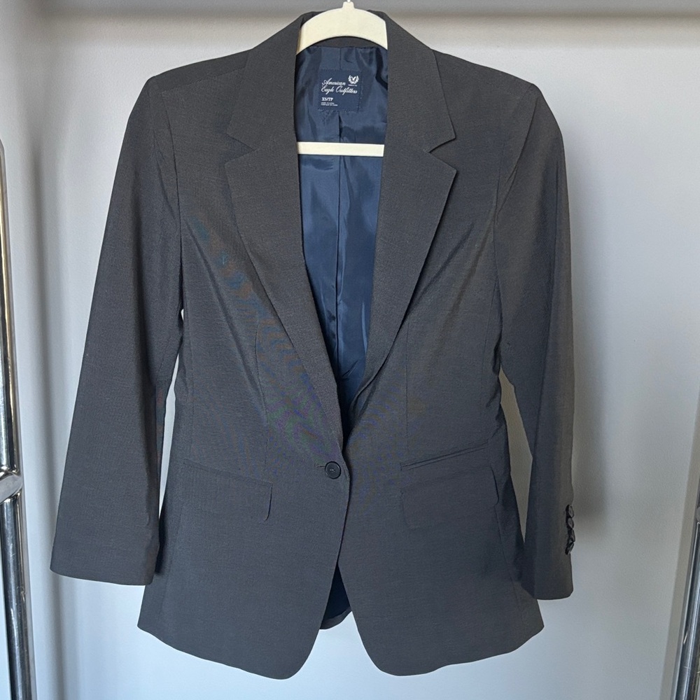 American Eagle Outfitters Gray Blazer